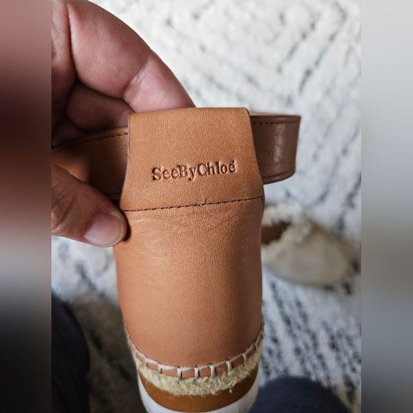 See By Chloe Glyn Espadrille Sandals in Natural, sz 41 - Picture 9 of 11